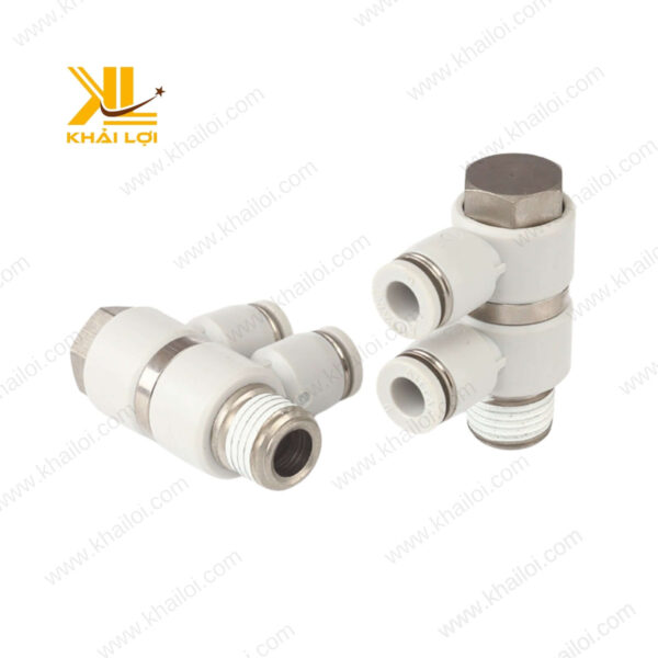 Cận cảnh co nối hơi khí nén AIRTAC PHW với thiết kế chắc chắn.