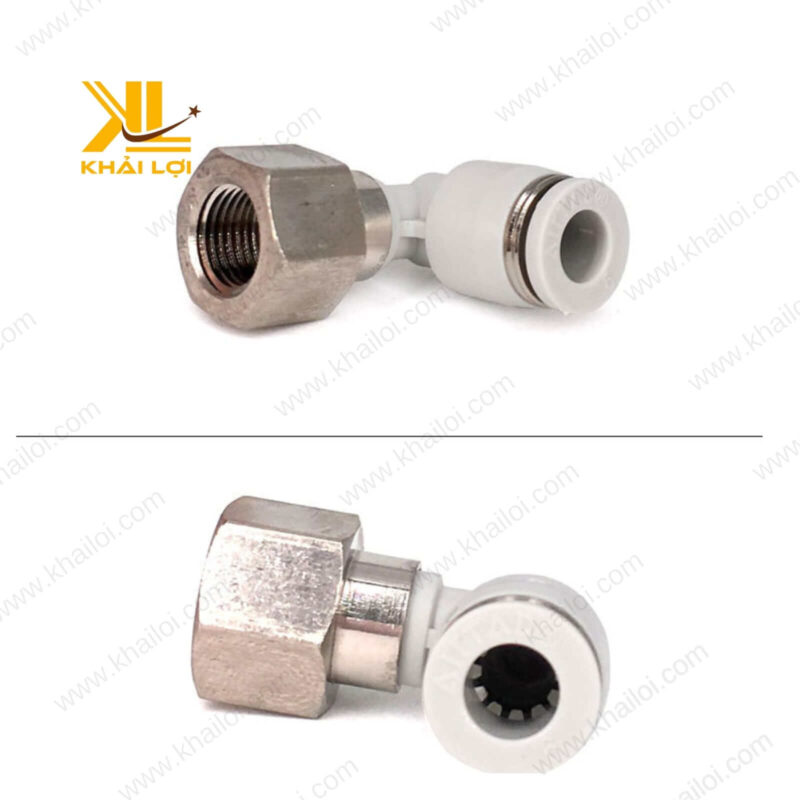 Hình ảnh Co Nối Hơi Khí Nén AIRTAC PLF dùng trong hệ thống khí nén của Vật tư công nghiệp Khải Lợi.