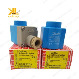 Hình ảnh coil van điện từ Danfoss 220V AC dùng trong HVAC.