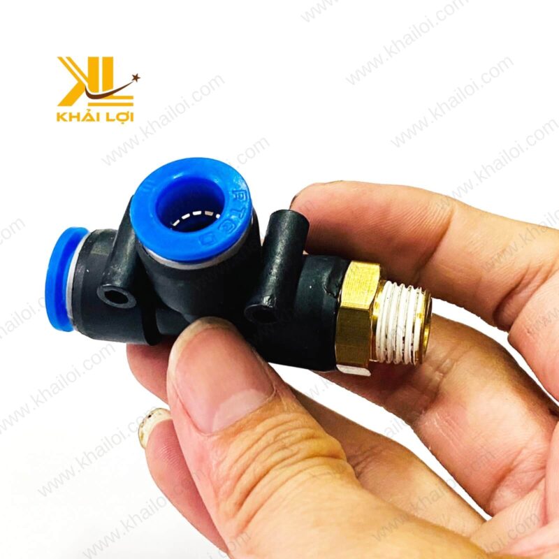 Sản phẩm đầu nối chữ T ren ngoài PD của Vật tư công nghiệp Khải Lợi, chuyên dùng cho hệ thống khí nén.