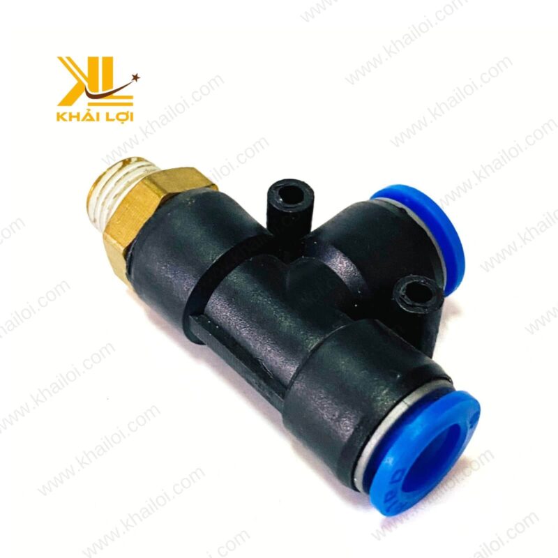 Đầu nối chữ T ren ngoài PD của Vật tư công nghiệp Khải Lợi với thiết kế chắc chắn, phù hợp cho hệ thống khí nén và nước.