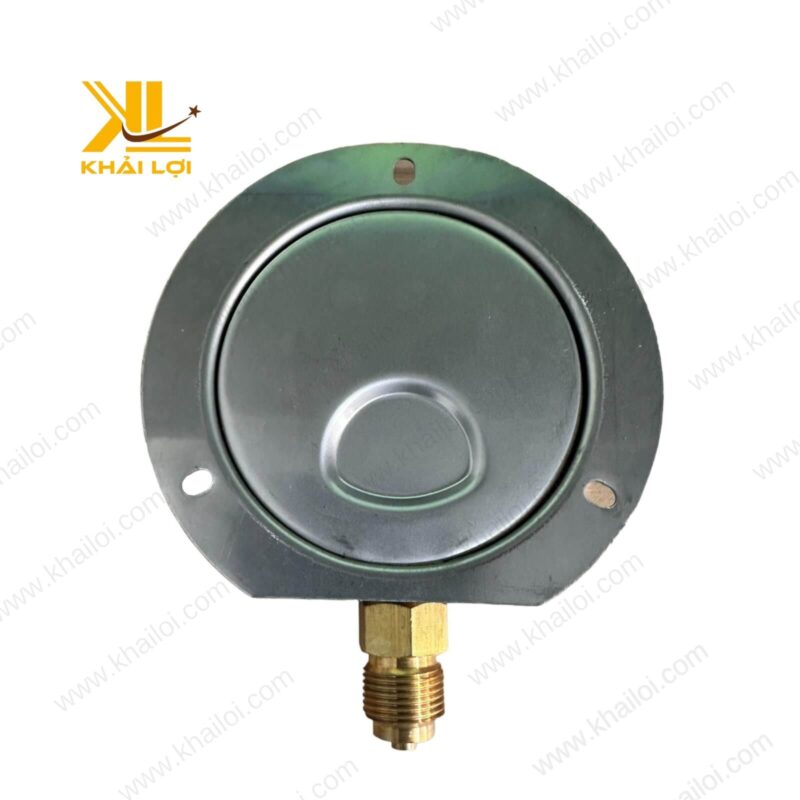 Đồng Hồ Áp Suất Yamaki Chân Đứng Có Vành Vỏ Inox của Vật tư công nghiệp Khải Lợi, thiết kế bền bỉ, hiển thị áp suất chính xác.