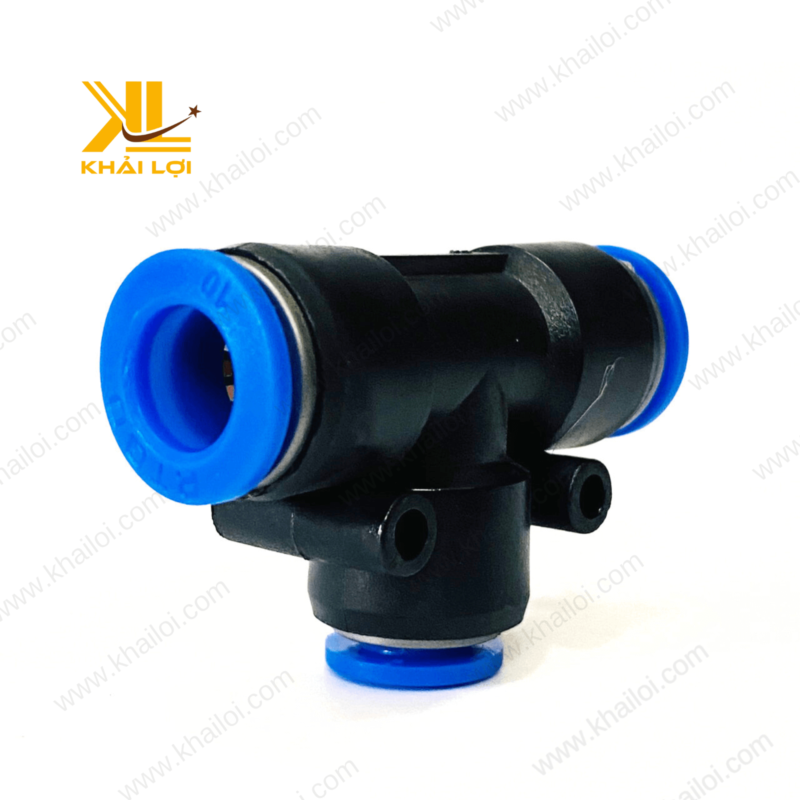 Cận cảnh đầu nối khí nén PEG chất lượng cao từ Vật tư công nghiệp Khải Lợi.
