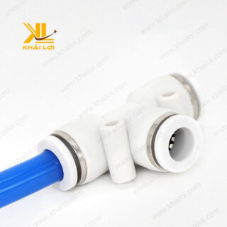 Ngã ba nối ống khí nén JPE giúp chia khí nén thành ba hướng dễ dàng.