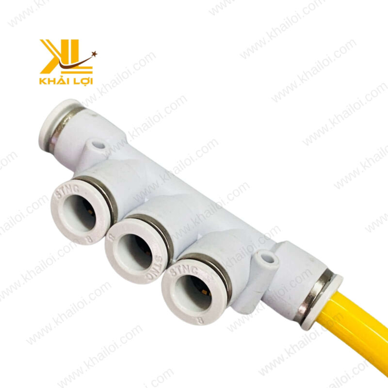 Ngã năm nối khí STNC YPK với các kích thước ống Φ4mm, Φ6mm, Φ8mm.