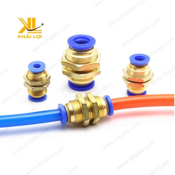 Nối ống khí siết PM sử dụng trong hệ thống khí nén công nghiệp.
