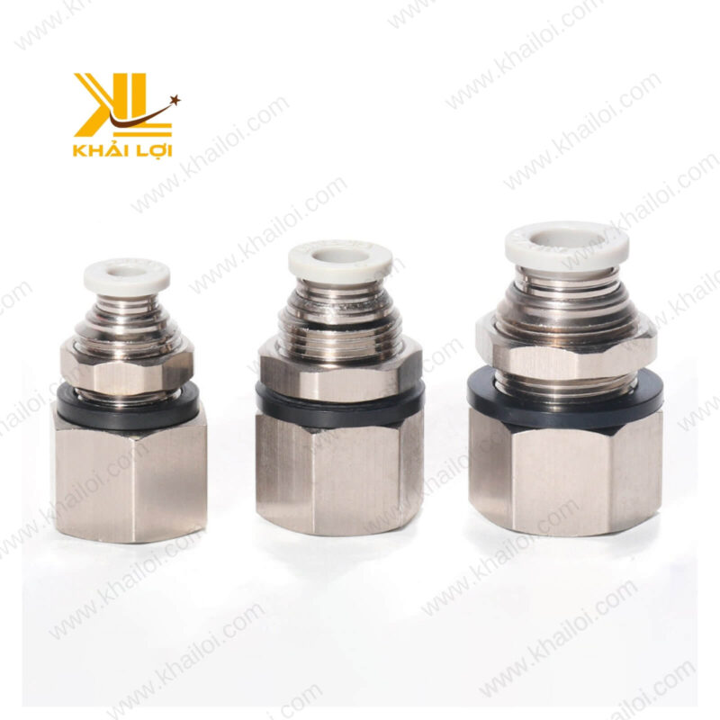Hình ảnh khớp nối hơi AIRTAC PMF với nhiều kích thước khác nhau.