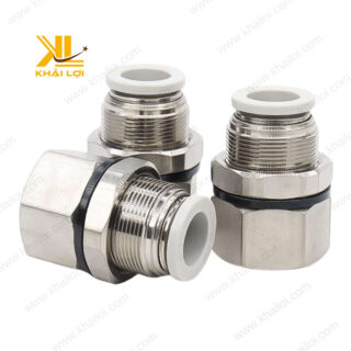 Hình ảnh chi tiết khớp nối hơi AIRTAC PMF với thiết kế chắc chắn, bền bỉ.