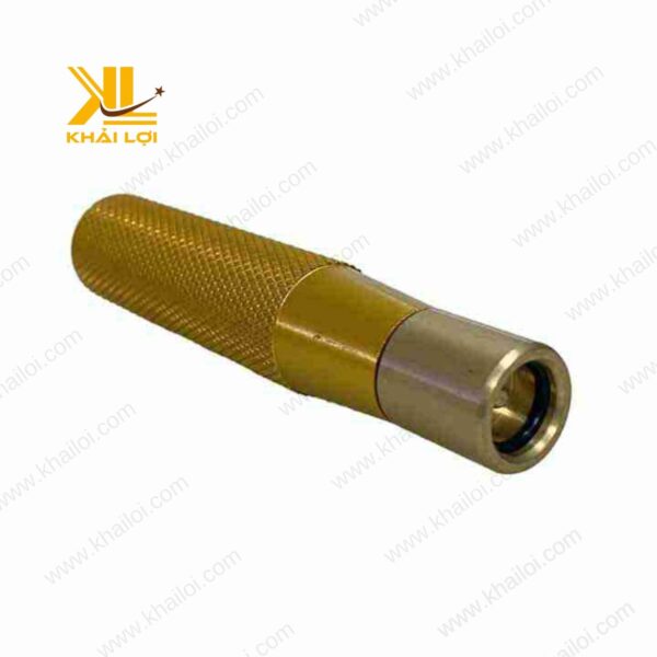 Cận cảnh van nạp khí trục cao su bằng đồng thau bền bỉ.
