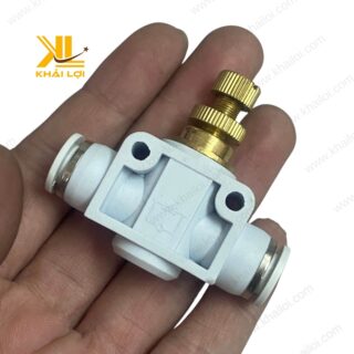 Ốc chỉnh lưu của van tiết lưu STNC YSA giúp kiểm soát chính xác lưu lượng khí nén.