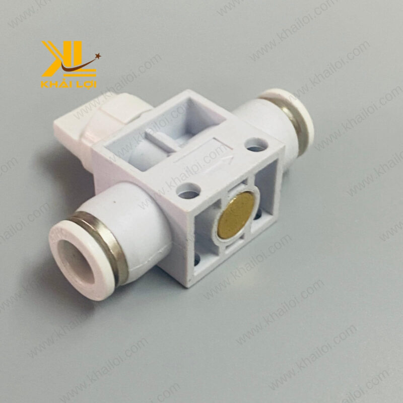 Hình ảnh chi tiết van STNC YHVFF với kết nối ghim ống chắc chắn.