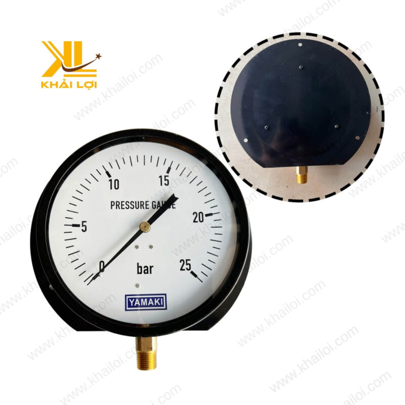 Đồng hồ áp suất chân đứng YAMAKI dễ lắp đặt và sử dụng trong các hệ thống khí nén.