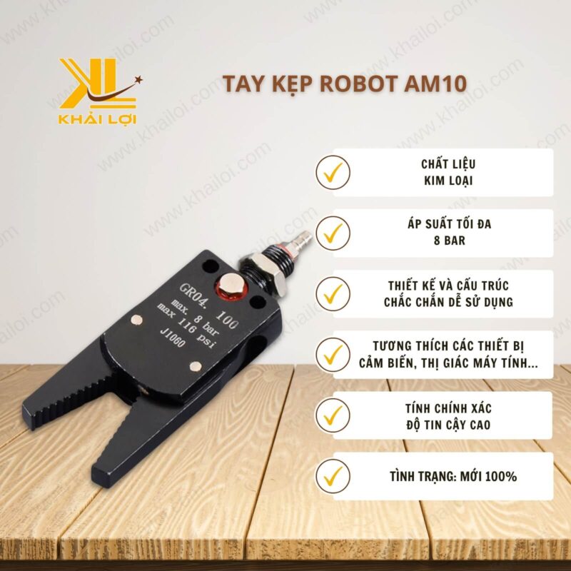 Thông số kỹ thuật tay kẹp robot AM10 của Vật tư công nghiệp Khải Lợi