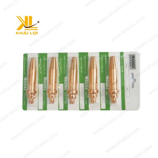 Cận cảnh béc cắt gas Koike làm từ đồng thau chất lượng cao.
