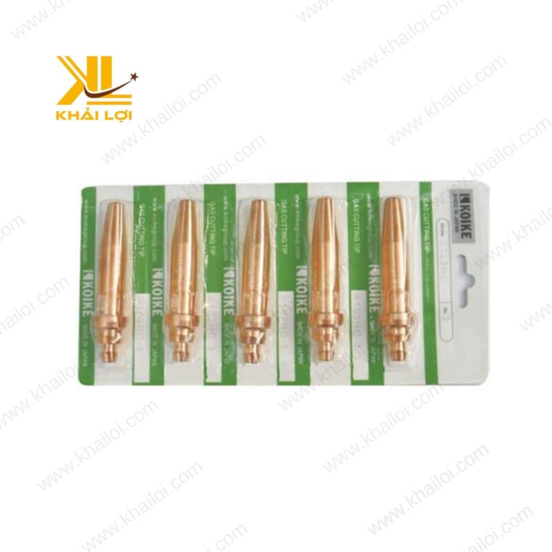 Cận cảnh béc cắt gas Koike làm từ đồng thau chất lượng cao.