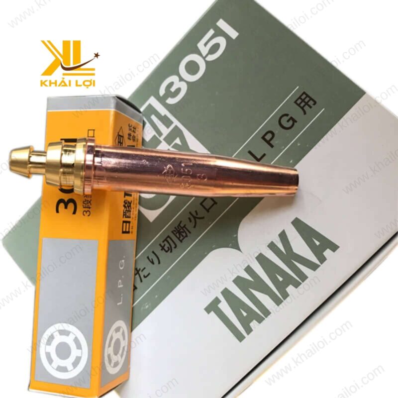 Béc cắt gas TANAKA được chế tạo từ 100% đồng thau, đảm bảo độ bền vượt trội.