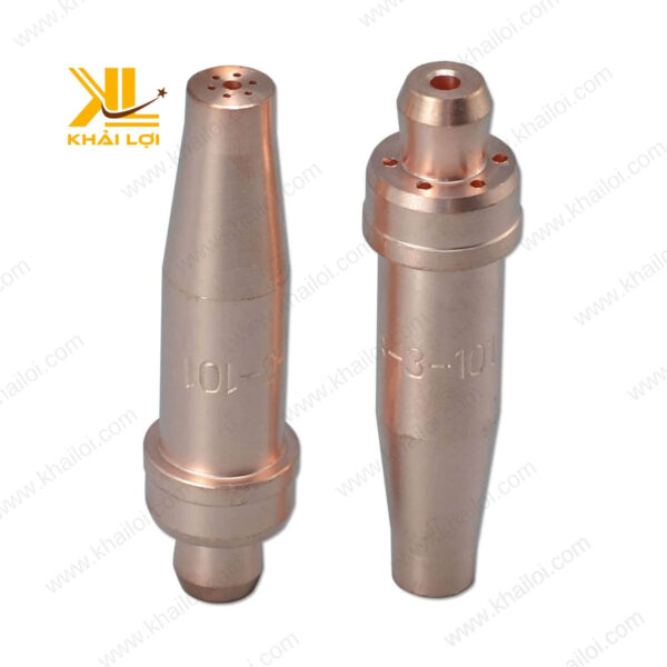 Hình ảnh chi tiết lỗ cắt trên béc Victor, đảm bảo ngọn lửa ổn định và đường cắt sắc nét.