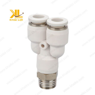 Hình ảnh thực tế chữ Y nối khí nén ren giữa JPX