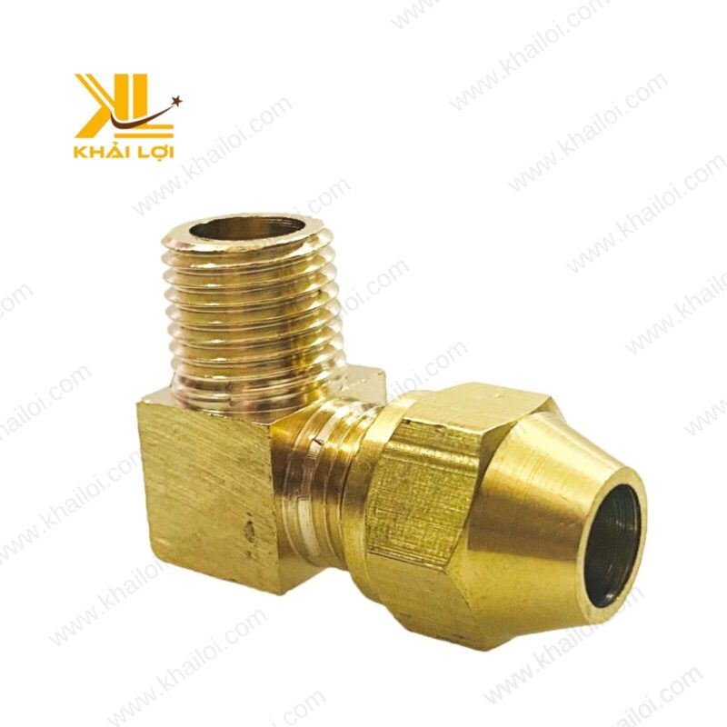 Co nối góc vuông 90 độ ren ngoài và đầu flare tiện dụng từ Khải Lợi.