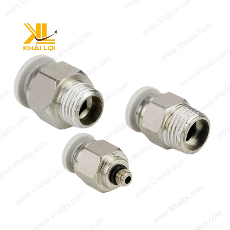 Đầu nối thẳng JELPC PC với chất liệu nhựa cứng và răng đồng thau bền bỉ.