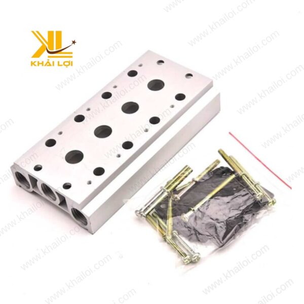 Mặt trên đế gắn van khí nén 5/2 dùng cho hệ thống tự động