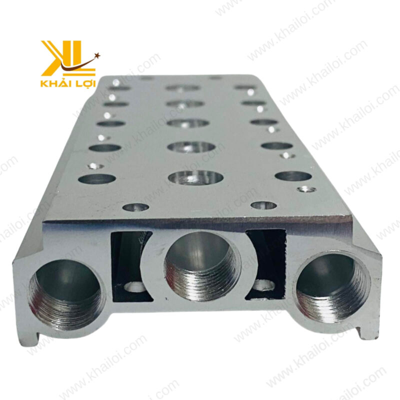 Đế gắn van hơi 2 vị trí trên cùng một khối nhôm