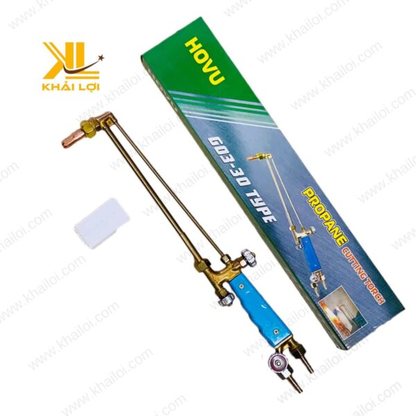 Tay cầm của đèn cắt gió đá, thiết kế chắc chắn và dễ dàng điều khiển.