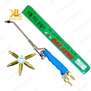 Đèn hàn gió đá DAESUNG sử dụng khí Oxy và Acetylen để tạo nhiệt độ cao.