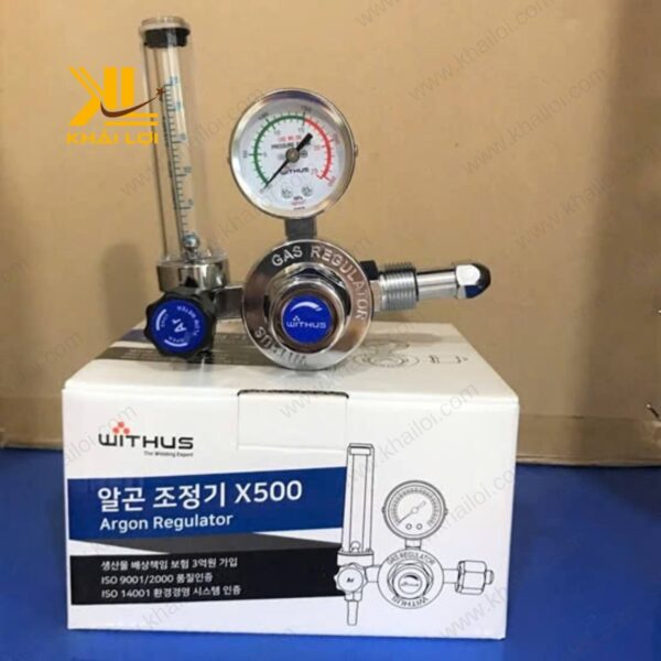 Đồng hồ ARGON WITHUS X500 của Vật tư công nghiệp Khải Lợi với thiết kế mạ crom bền bỉ.