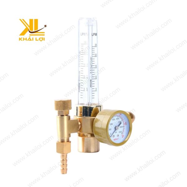 Thiết kế ren ngoài của Đồng hồ ARGON Thau giúp kết nối chắc chắn với bình khí.