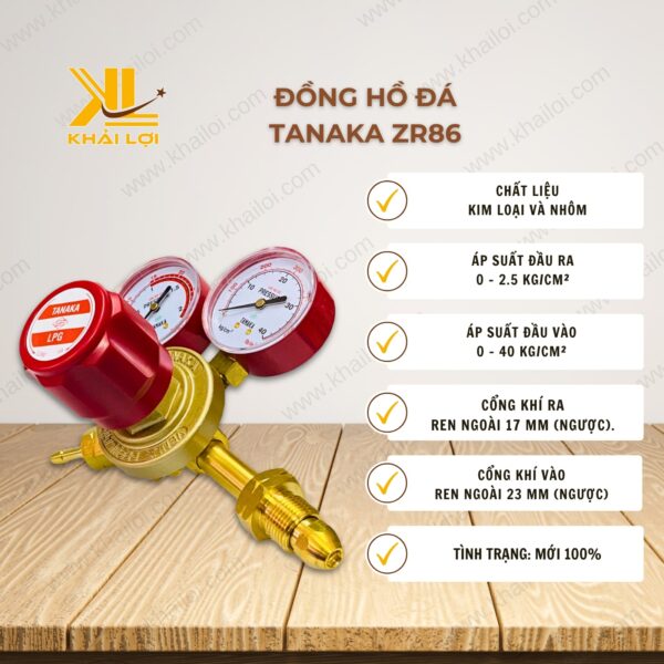Thông số kỹ thuật Đồng Hồ Đá TANAKA ZR86 của Vật tư công nghiệp Khải Lợi
