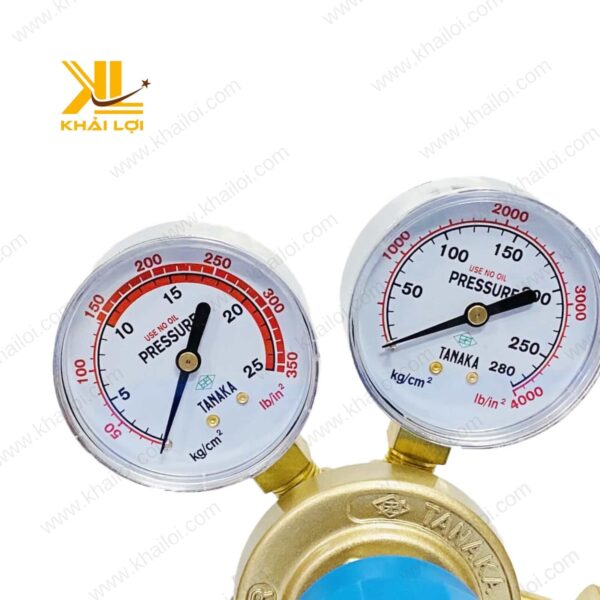 Đồng hồ Oxy Tanaka Venus Oxy (CGA-540L) của Vật tư công nghiệp Khải Lợi, thiết kế bền bỉ với vỏ đồng thau.