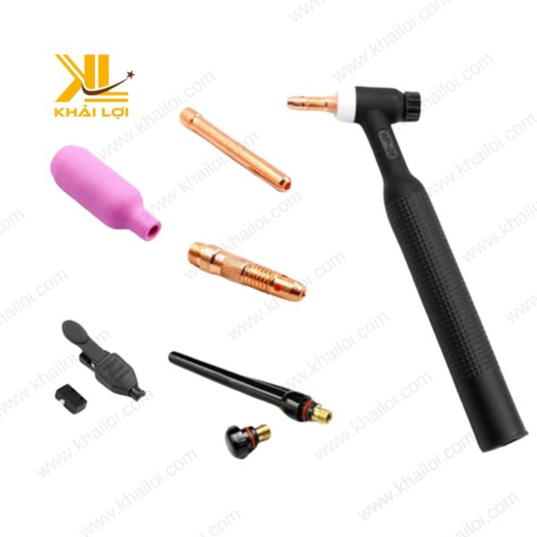 Bộ dây cáp đuốc hàn Tig WP26 hơi 350A bọc nhựa chống nước, tăng độ bền khi sử dụng.