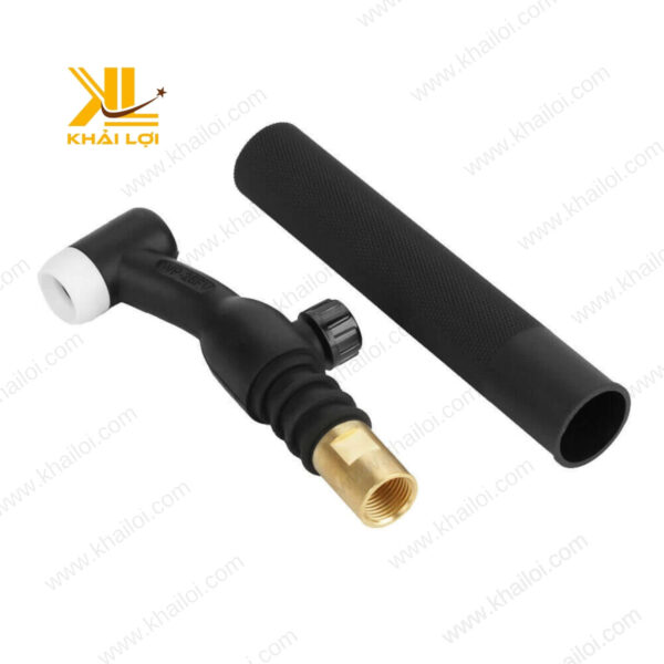 Cận cảnh đuốc Tig WP18 của Vật tư công nghiệp Khải Lợi, dòng sản phẩm làm mát bằng nước với hiệu suất cao.