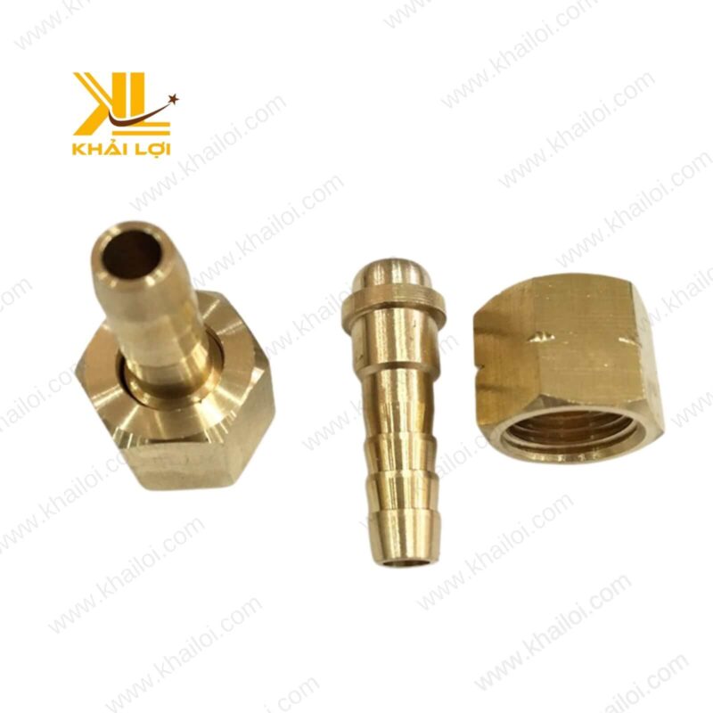 Cận cảnh đuôi chuột đèn hàn đèn cắt ren Nhật thuận ngược bằng đồng thau.