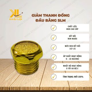 Thông số kỹ thuật Giảm thanh đồng đầu bằng SLM của Vật tư công nghiệp Khải Lợi.