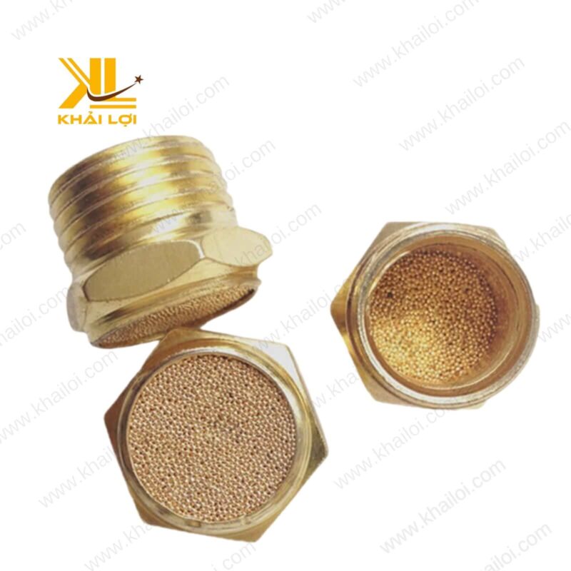 Hình ảnh chi tiết đầu ren ngoài của Giảm Thanh Đồng Đầu Bằng SLM