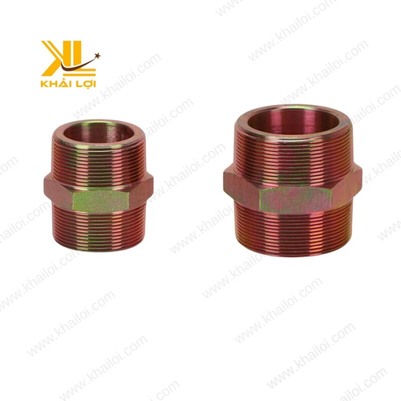 Phụ kiện kép ren ngoài – ngoài sử dụng trong hệ thống thủy lực.