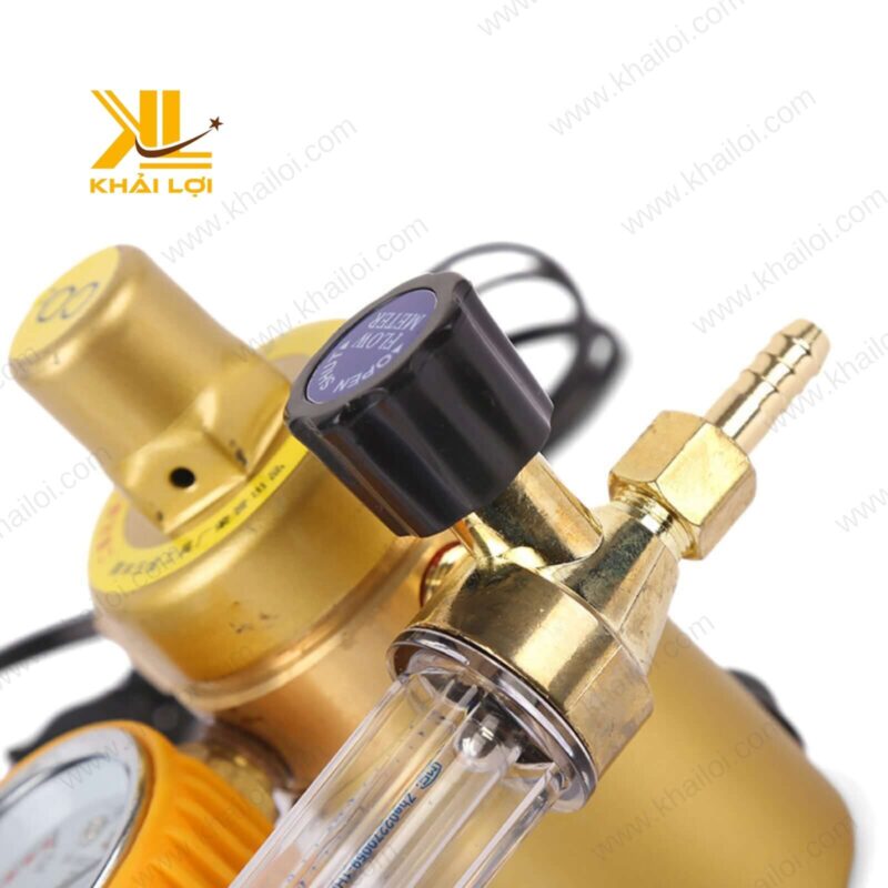 Lưu lượng kế Argon với đầu ren 14 mm, dễ dàng kết nối với các hệ thống khí.
