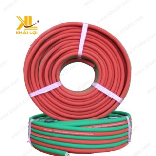Cận cảnh lớp bố đan chéo tăng cường độ bền của ống hàn gió đá GOFLEX.