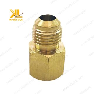 Đầu nối ren trong đồng thau ứng dụng công nghiệp từ Khải Lợi.
