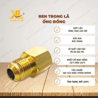 Thông số kỹ thuật Ren Trong Lã Ống Đồng của vật tư công nghiệp Khải Lợi.