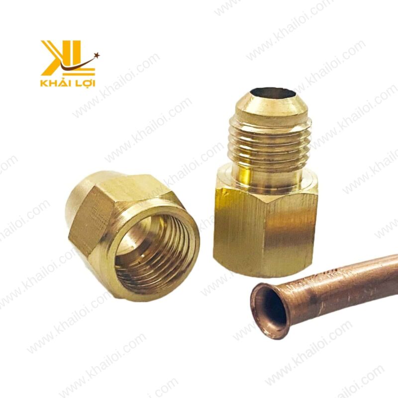 Hình ảnh cận cảnh sản phẩm ren trong lã ống đồng Khải Lợi.