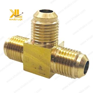 Hình ảnh hoàn chỉnh của bộ tê ba đầu lã ống đồng có tán siết của Khải Lợi.