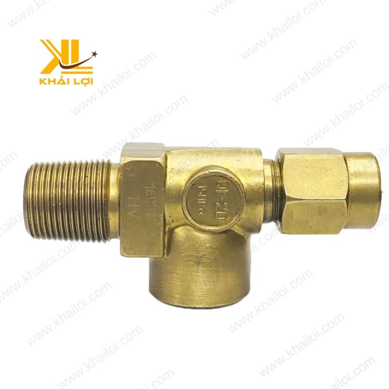 Van đầu chai QF2D chuyên dụng cho bình Argon, với kết cấu chắc chắn, chịu áp lực cao.