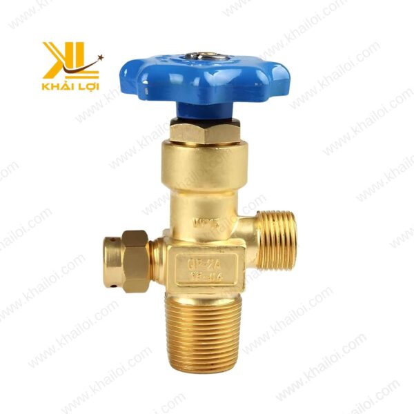 Van đầu chai OXY QF2A bằng đồng thau của Vật tư công nghiệp Khải Lợi, chịu áp suất cao lên đến 250 Kg.
