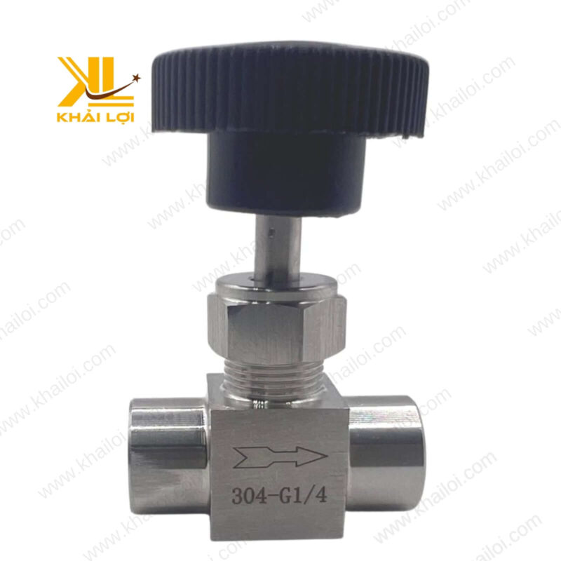 Van kim inox 304 điều chỉnh lưu lượng chính xác dùng trong phòng thí nghiệm.
