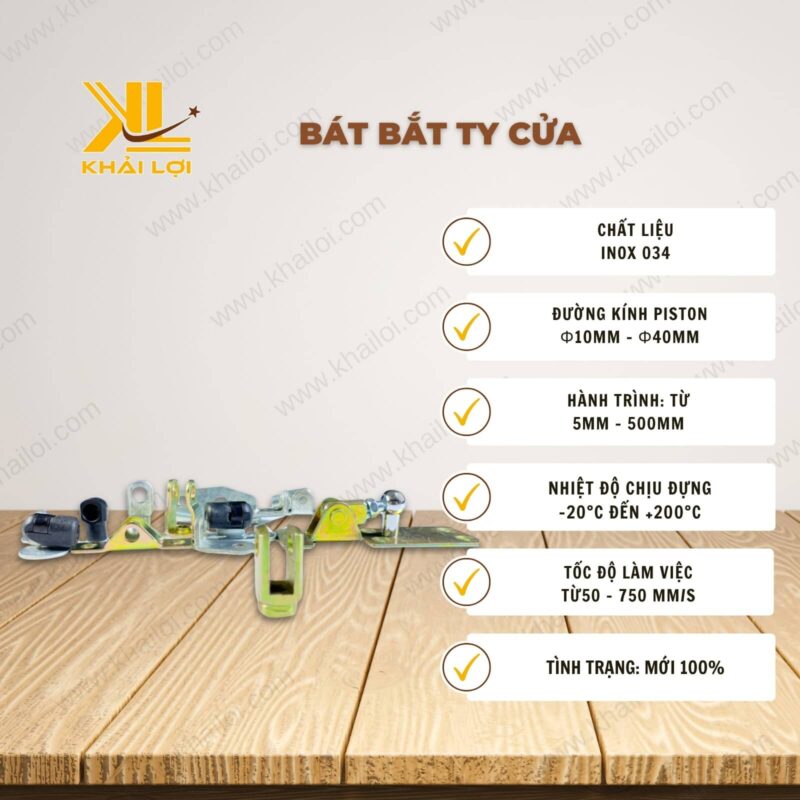 Thông số kỹ thuật bát bắt ty cửa của Vật tư công nghiệp Khải Lợi