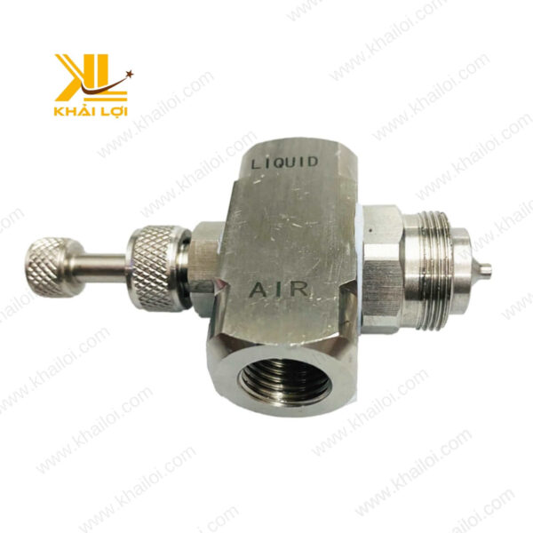 Cận cảnh đầu béc inox Khải Lợi kết nối ren tiêu chuẩn.