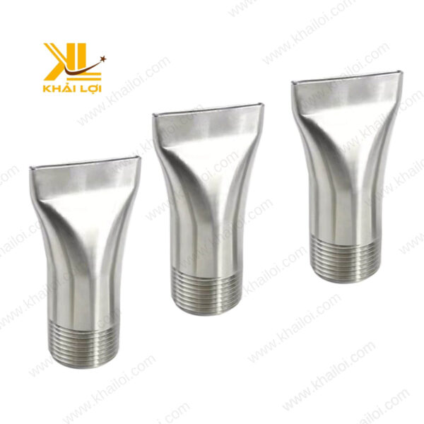 Cận cảnh thiết kế đầu phun hình mỏ vịt bằng inox 304.